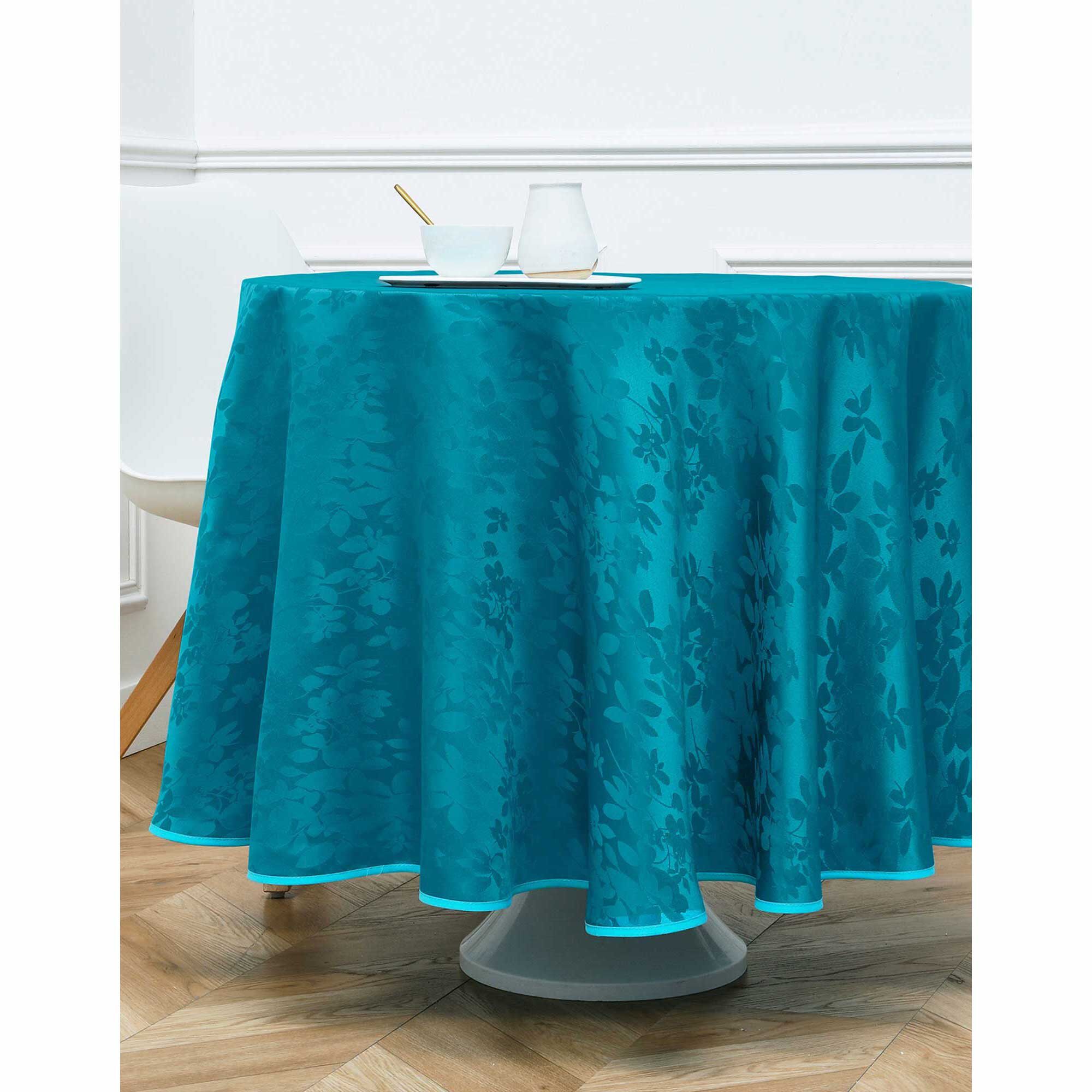 Nappe damassée feuillages Colombine