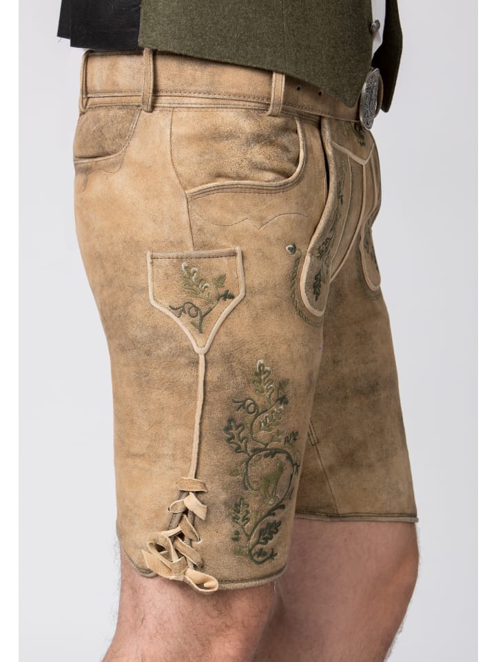 Stockerpoint Stockerpoint Trachtenlederhose Girgl in senf gespeckt-grün günstig kaufen