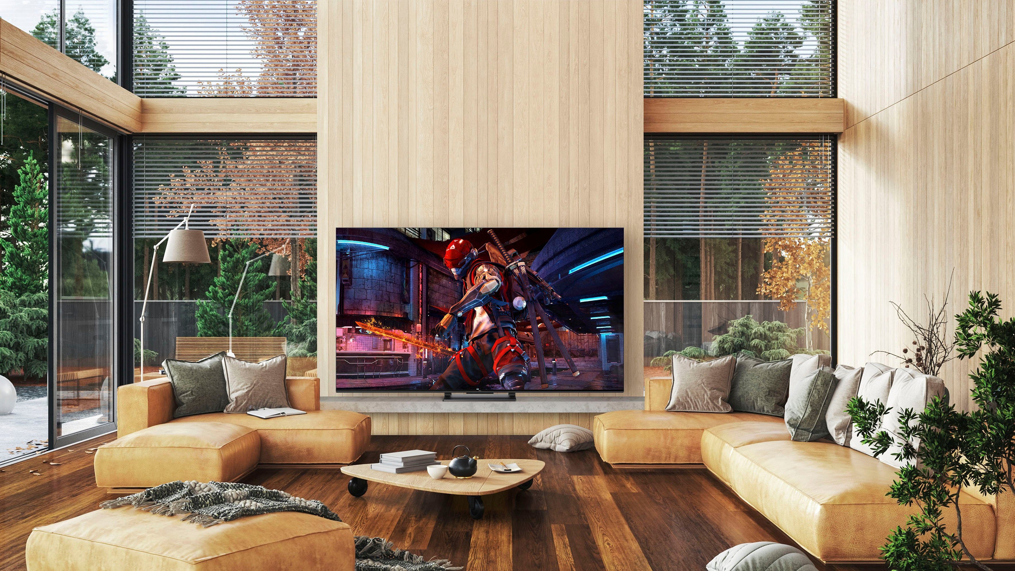 TCL 55C743X1 QLED-Fernseher (139 cm/55 Zoll, 4K Ultra HD, Android TV, Google TV, Smart-TV)
