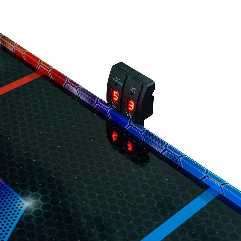 Carromco Air-Hockeytisch Aurora-XT, (1-tlg), mit LED Lichteffekten, beleuchtete Pusher