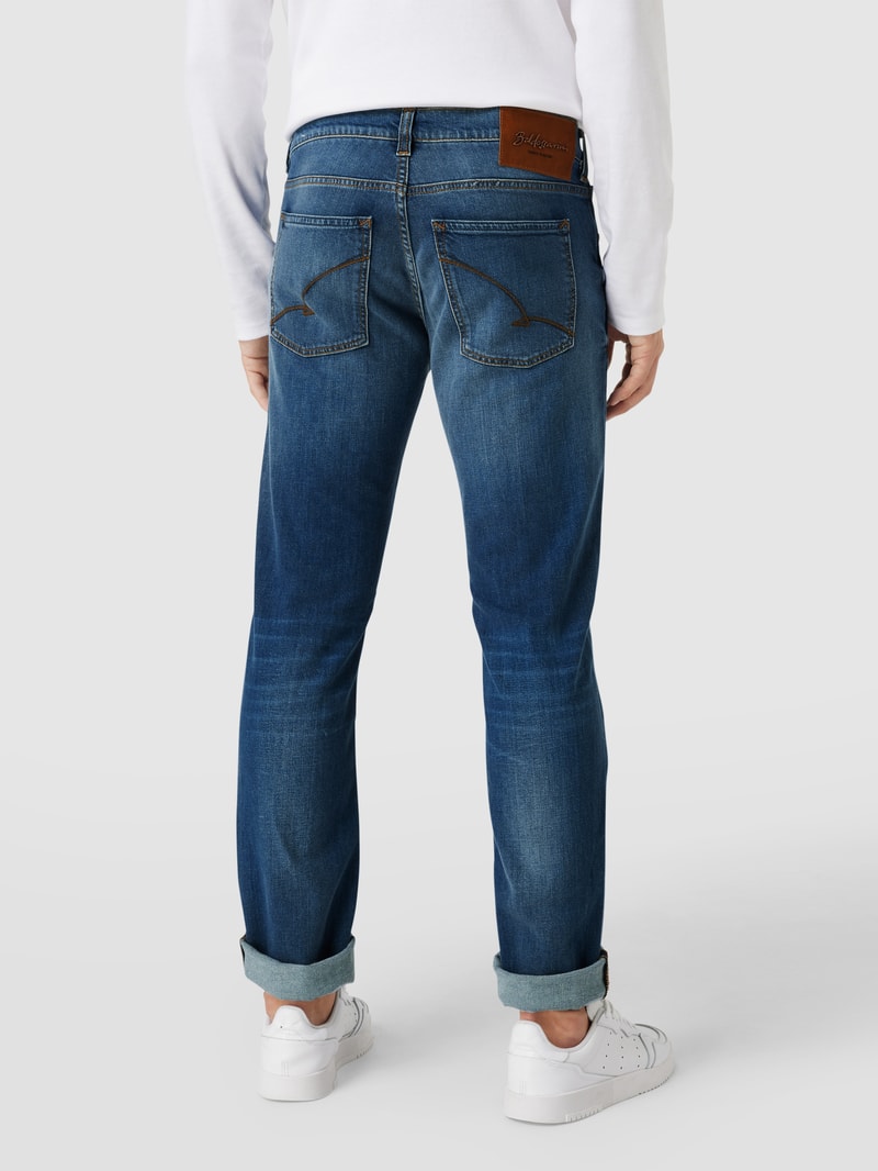 Slim Fit Jeans mit Stretch-Anteil Modell 'John' in hellblau