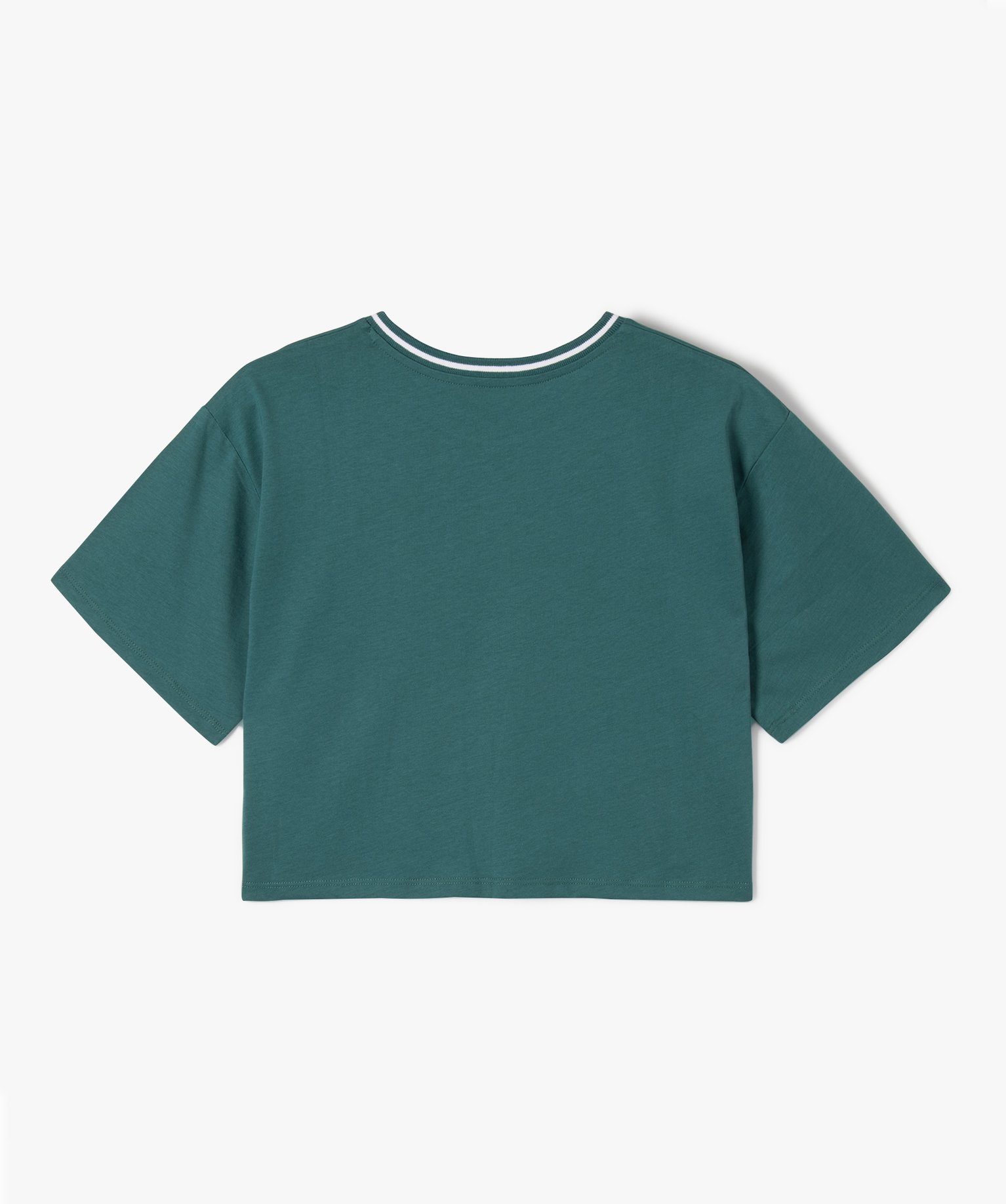 Tee-shirt court à manches courtes avec motifs fille - Camps... vert | GEMO