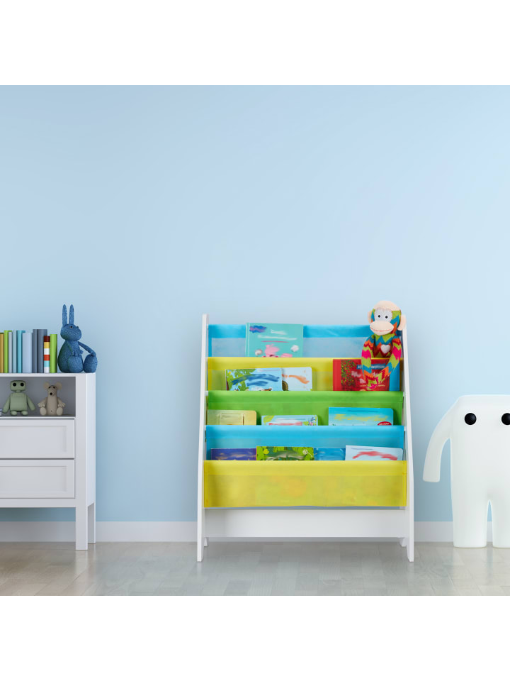 relaxdays Kinder Bücherregal Meerjungfrau in Bunt - (B)62 x (H)71 x (T)29 cm günstig kaufen onesize