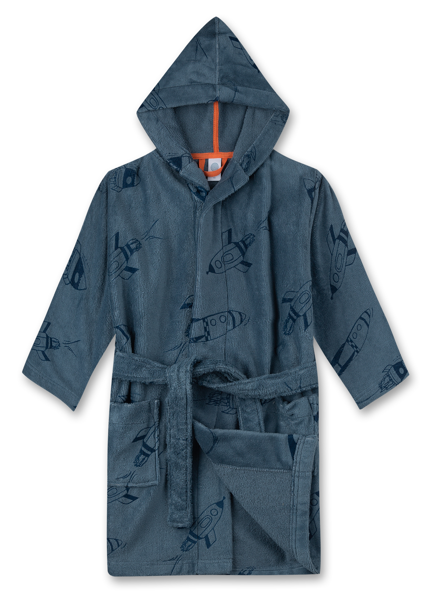 Jungen-Bademantel Dunkelblau
