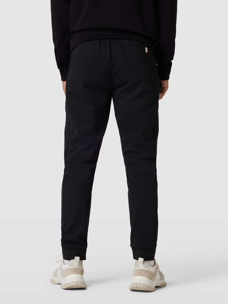Sweatpants mit elastischem Bund Modell 'Lamont' in schwarz