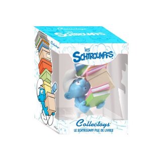 Die Schlümpfe Collector Collection Statue Schlumpf mit Bücherstapel 17 cm