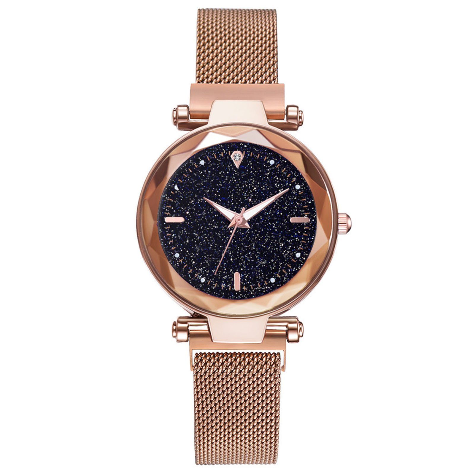 farfi Quarzuhr Starry Sky Damen Armbanduhr Set-Quarzuhr,Armbanduhr mit Armband Kasten, (1 x Uhr 1 x Armband 1 x Aufbewahrungsbox)