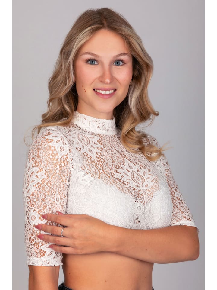 Edelnice Dirndlbluse Sissi creme in weiß günstig kaufen