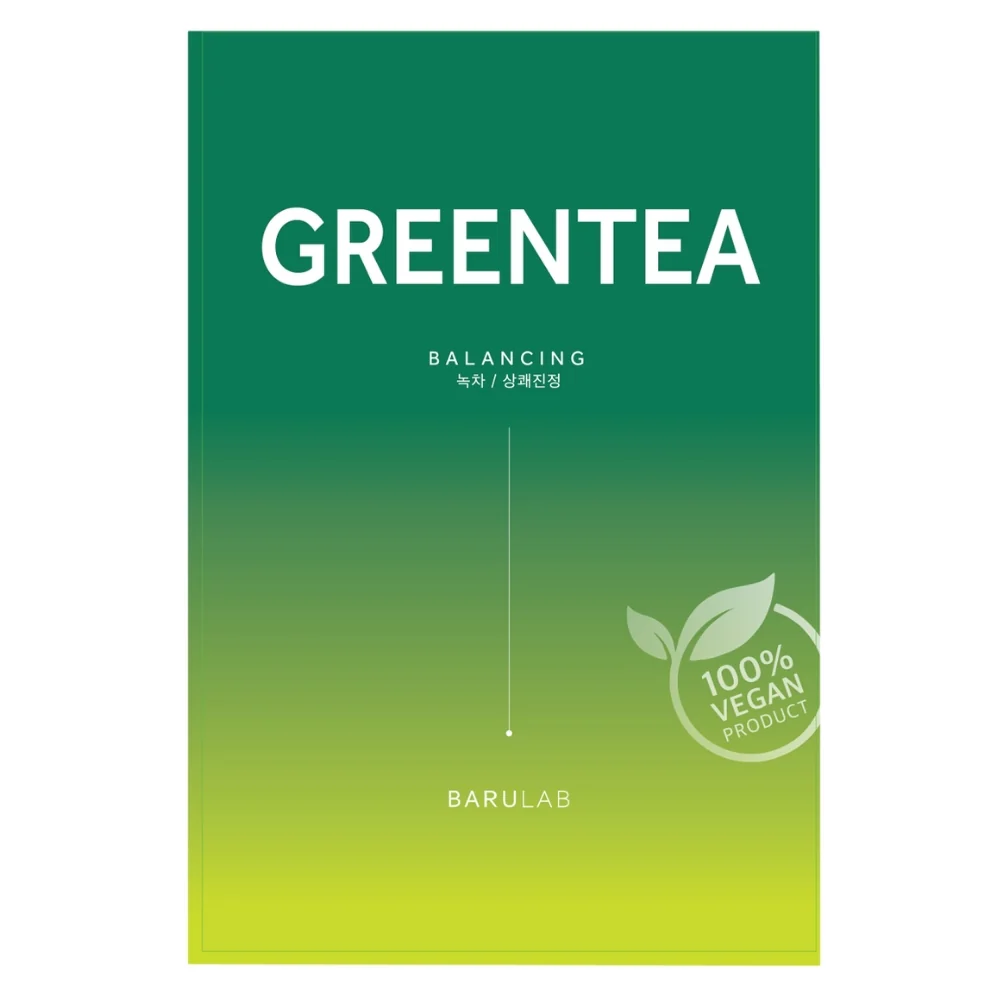 The Clean Vegan Mask - Green Tea - Hydratačná pleťová maska, Čistiaca pleťová maska