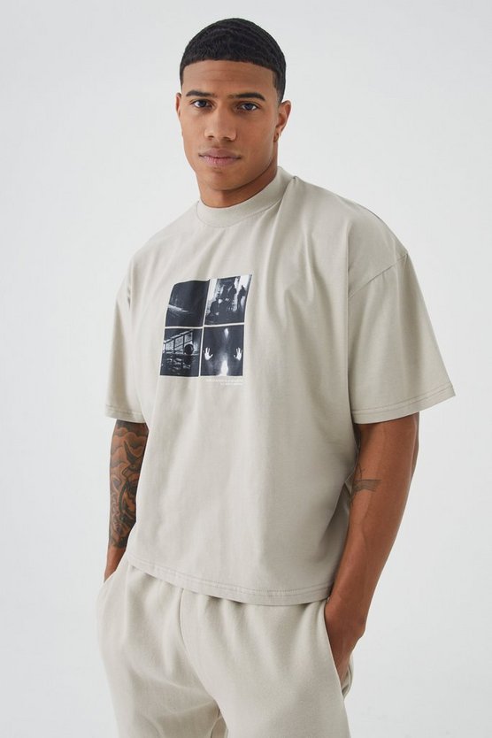 Kastiges Oversize T-Shirt mit Print