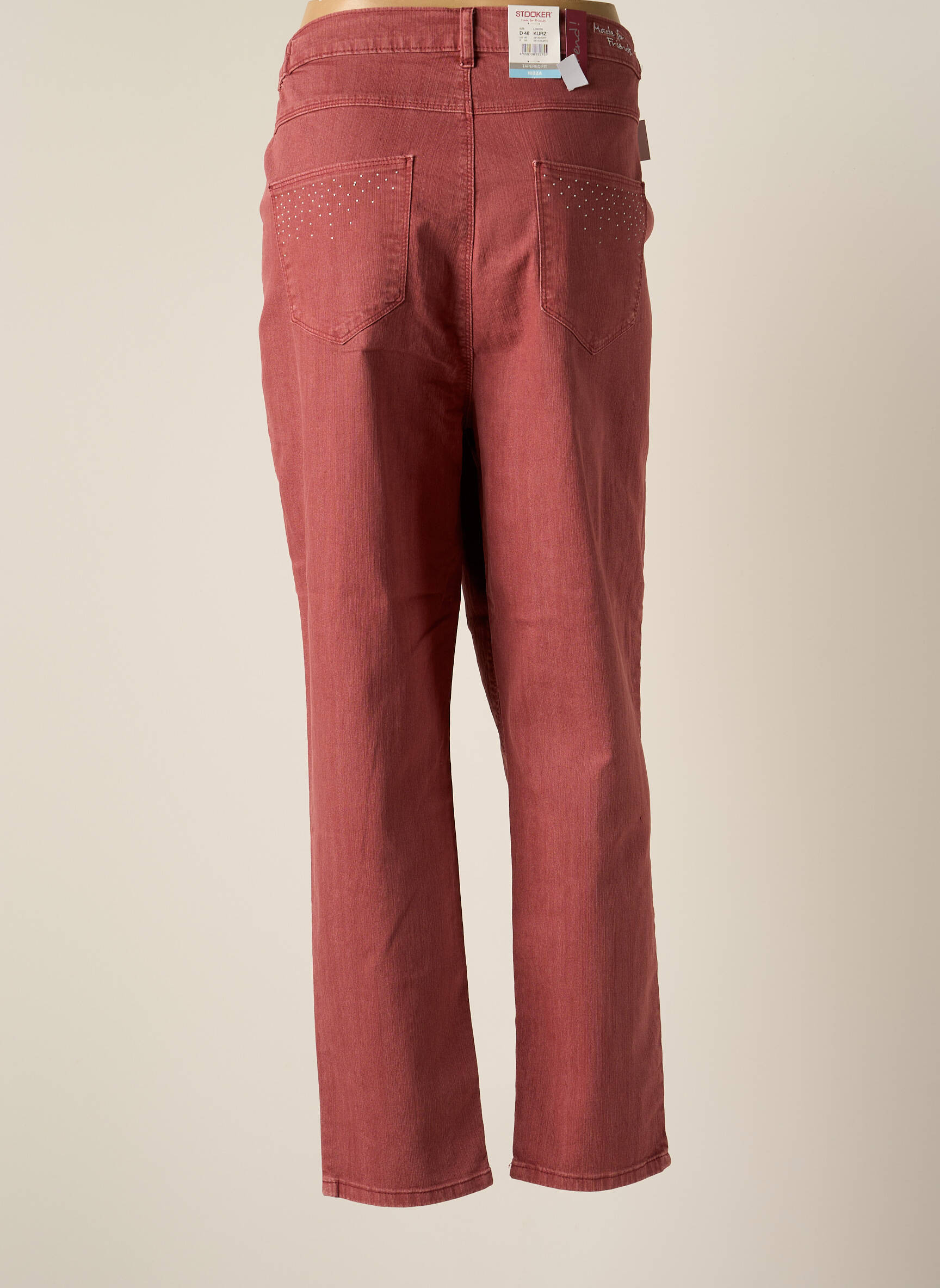 Stooker Jeans Coupe Droite Femme couleur rouge