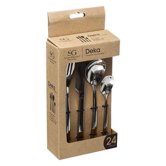 Set de tacâmuri din oțel inoxidabil, 24 de piese