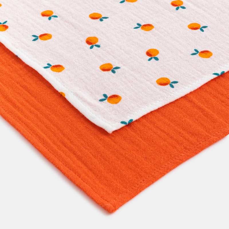 Langes bébé fille uni/imprimé oranges Catimini