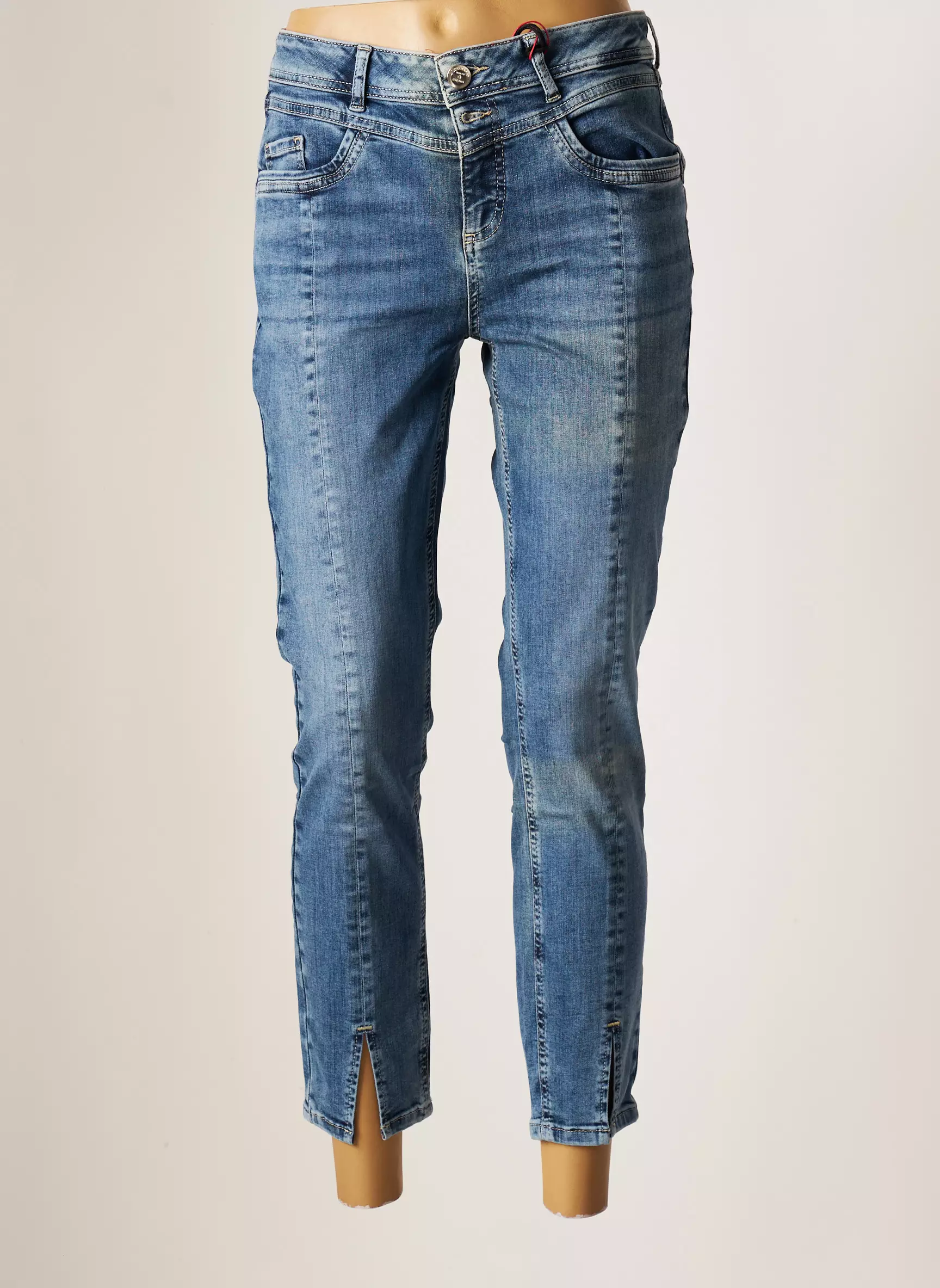 Street One Jeans Coupe Slim Femme couleur bleu