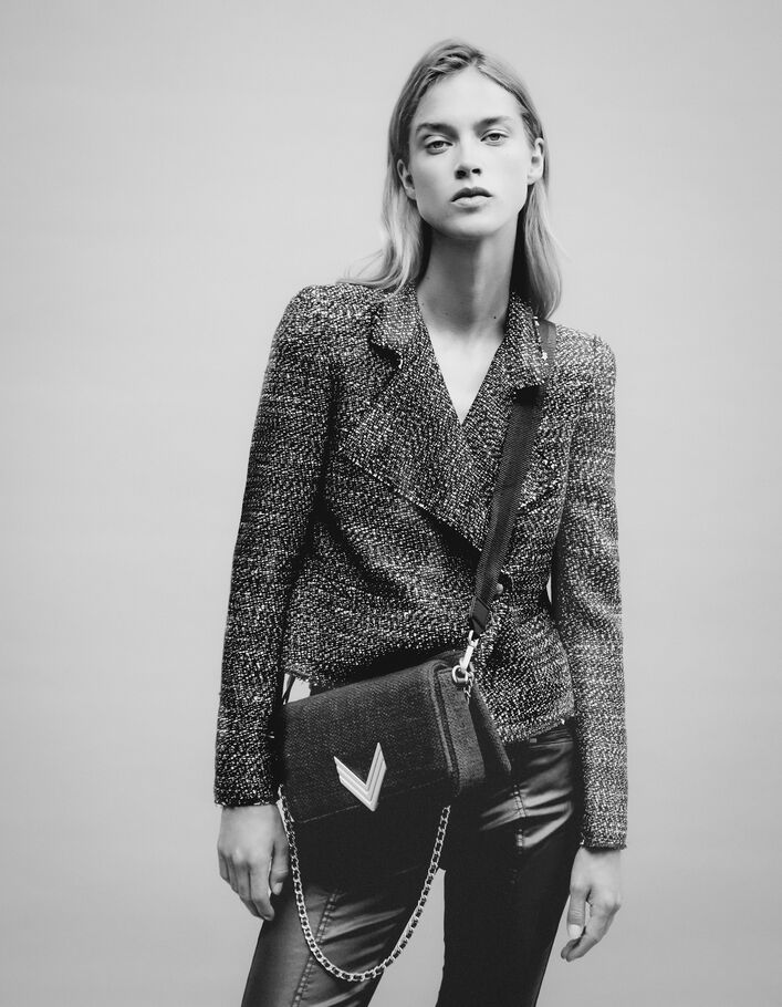 Le 111 CROSBY STREET noir façon tweed Femme