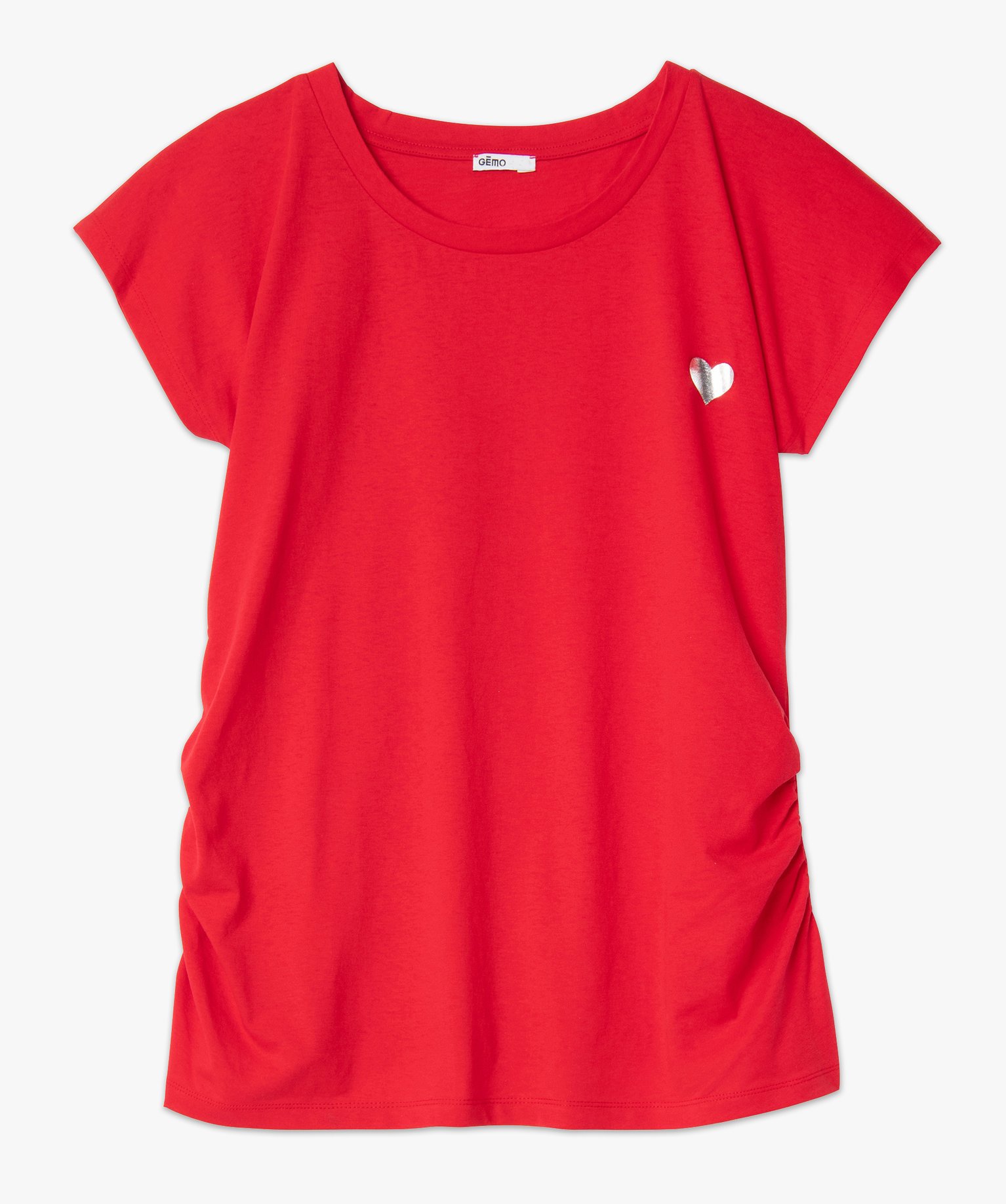 Tee-shirt de grossesse avec petit motif rouge | GEMO