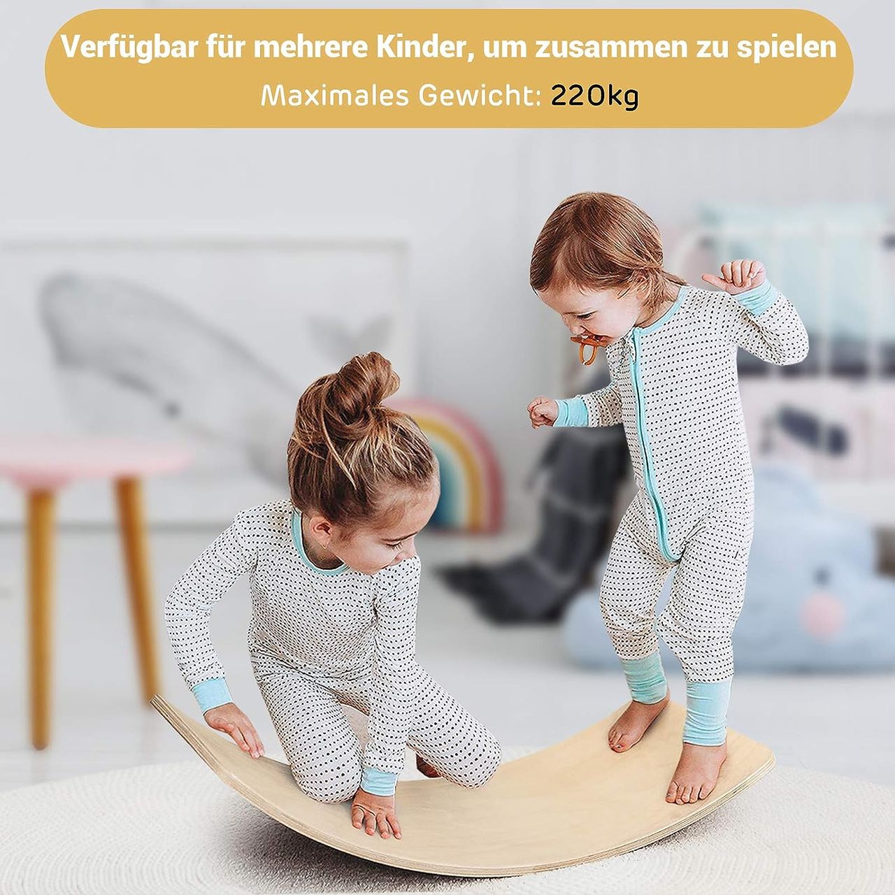 Costway 90 x 40cm Balance Board mit Filz