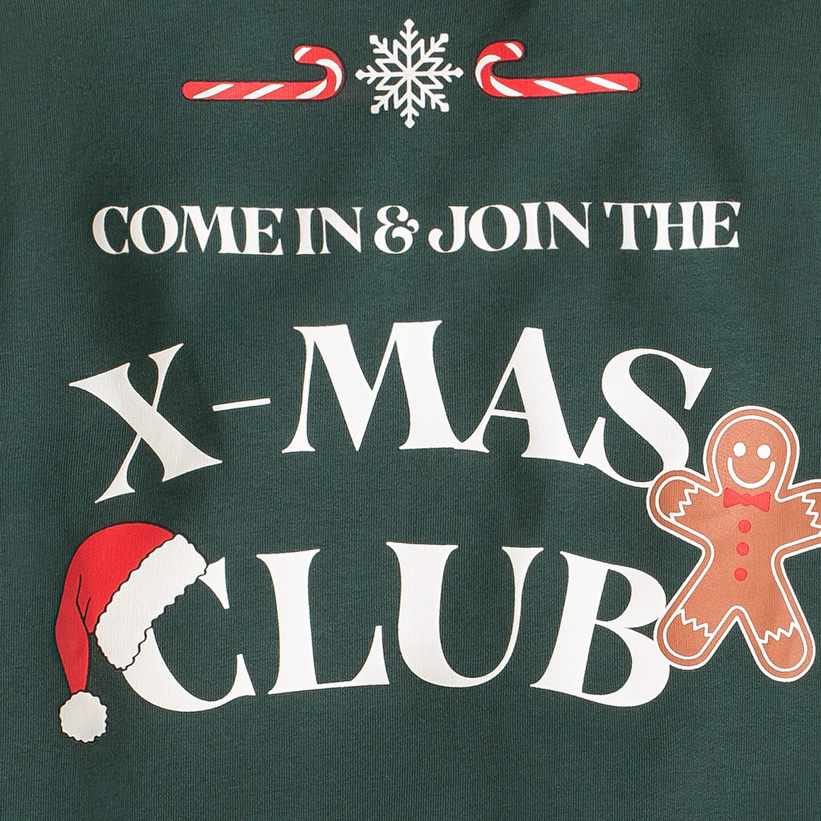 Jungen Weihnachtssweatshirt mit Schriftzug dunkelgrün