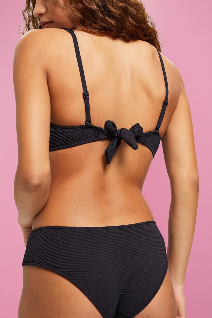 Strukturiertes Crop-Bikini-Top mit wattierten Cups