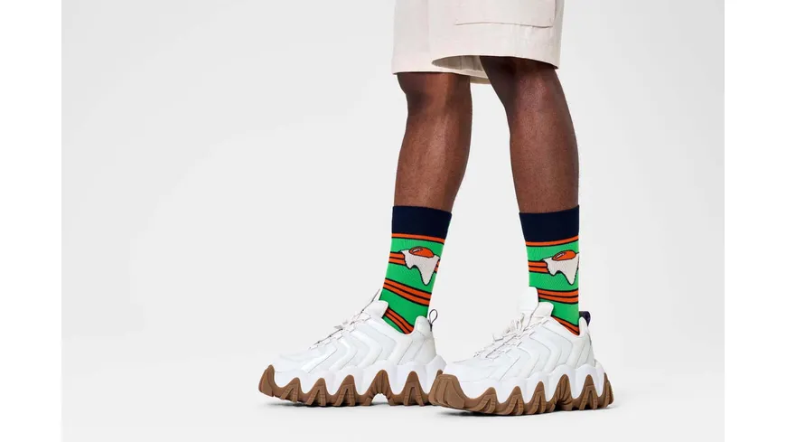 Happy Socks Unisex Socken Egg On Stripe Green