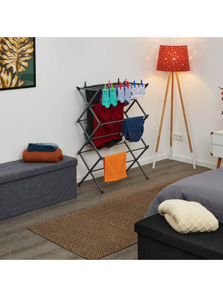relaxdays Wäscheständer in Silber - (B)73 x (H)105 x (T)37 cm günstig kaufen onesize