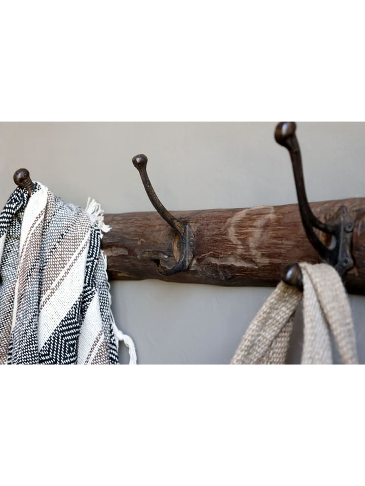 Chic Antique Grimaud Garderobe aus Kleiderhakenbrett mit 3 Haken in natur günstig kaufen onesize