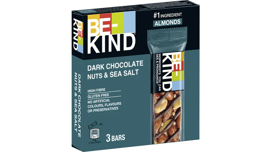 BE-KIND® Dark Chocolate Nuts & SeaSalt 90 g