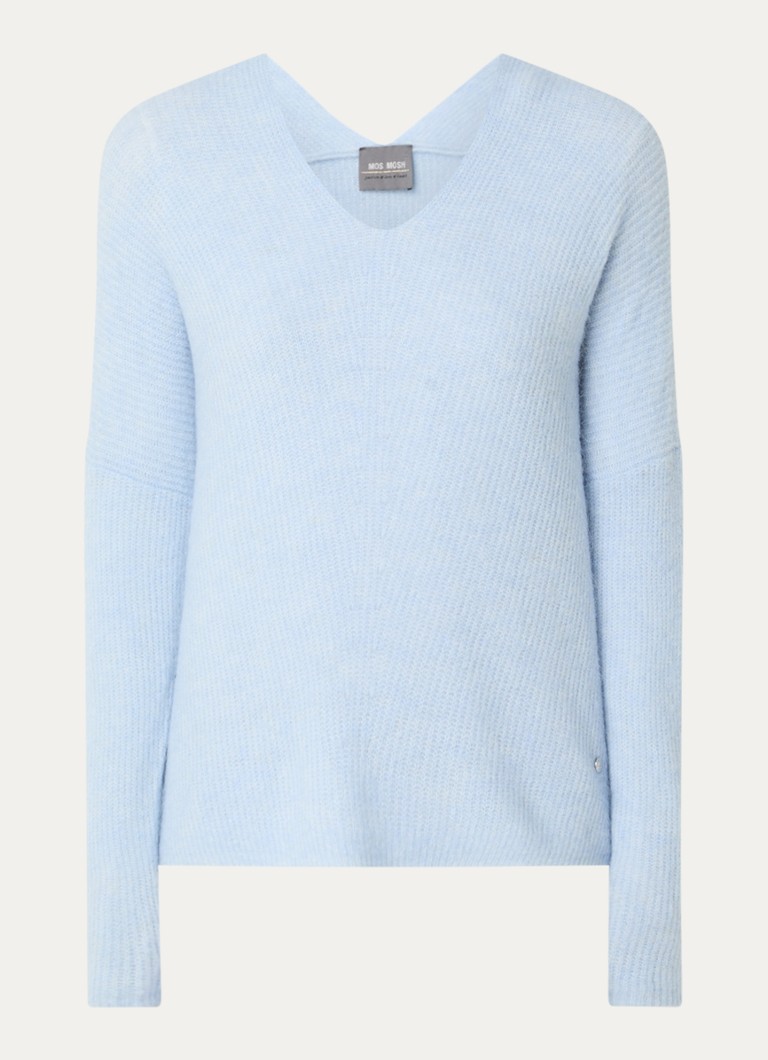 Tricou Mos Mosh MMThora din amestec fin de lână alpaca, cu decolteu în V
