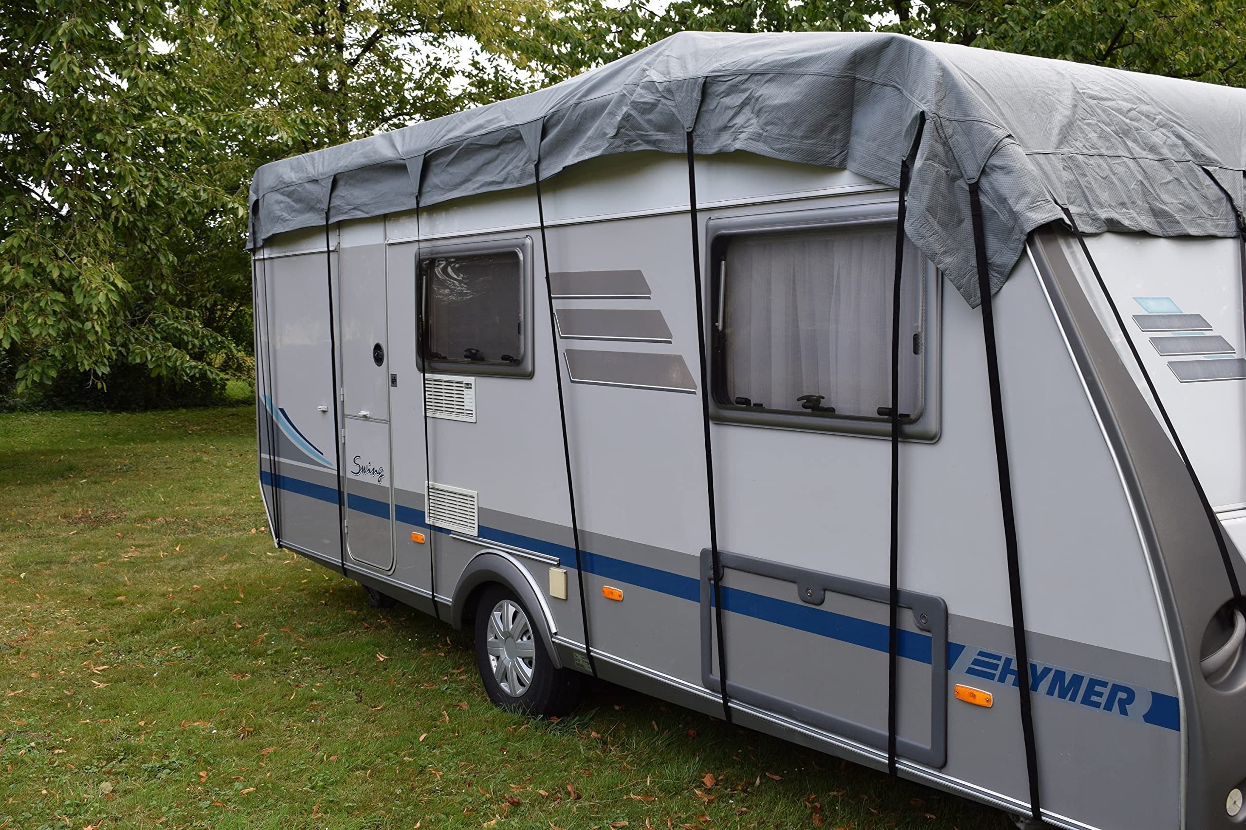 Green Yard Wohnwagenschutzhülle Wohnwagen Schutzdach (LxB): 8,5 m x 3m (1 Stück), UV-beständig, atmungsaktiv und schimmelresistent