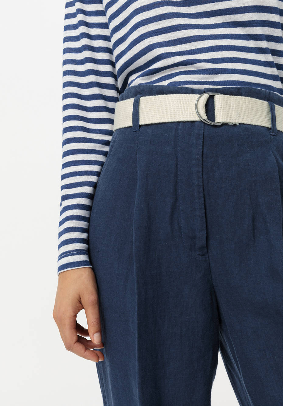 Hose High Waist aus reinem Bio-Leinen