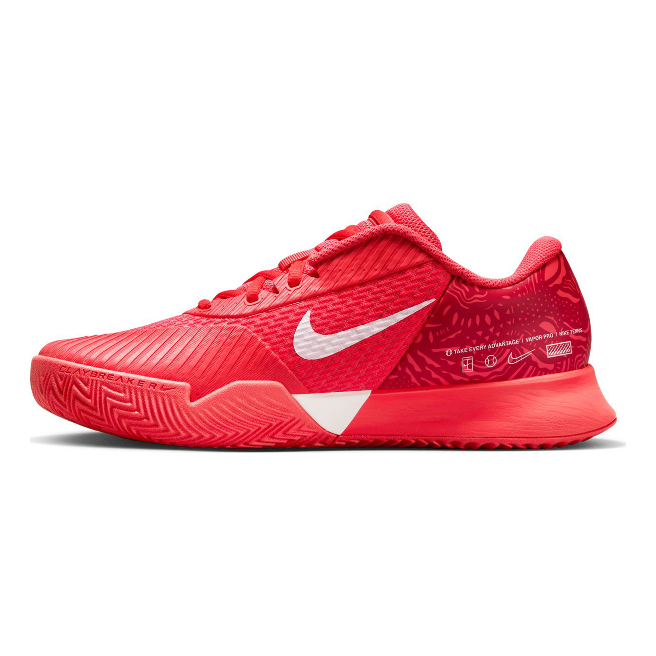 Court Vapor Pro 2 Sandplatzschuh Herren - Neonpink, Rot