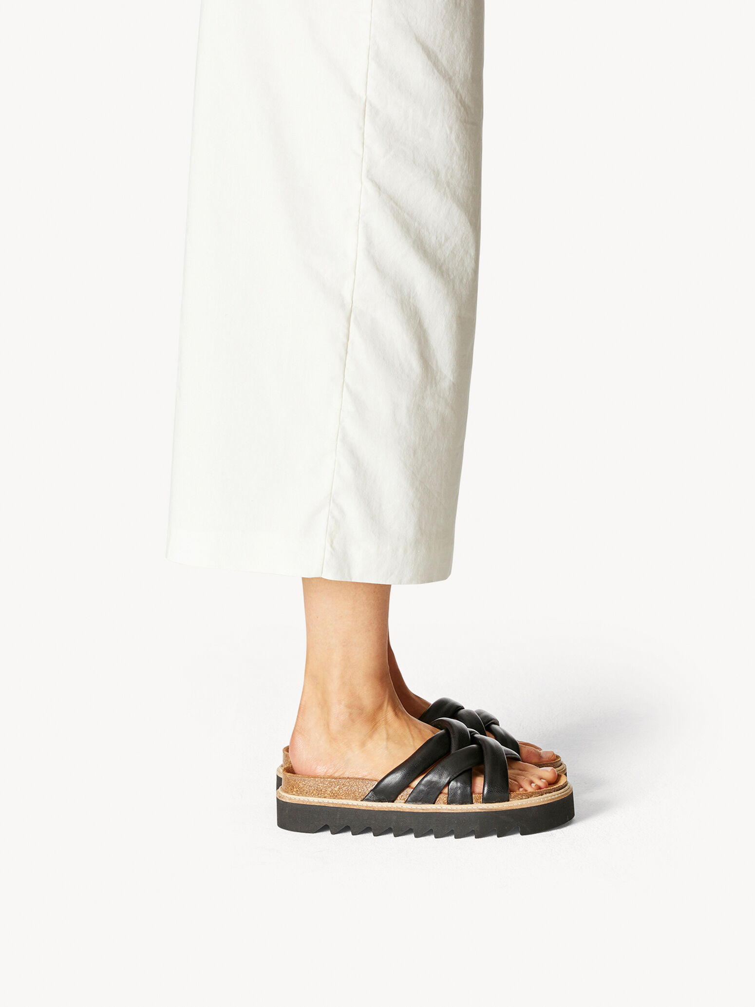 Mule en cuir - noir