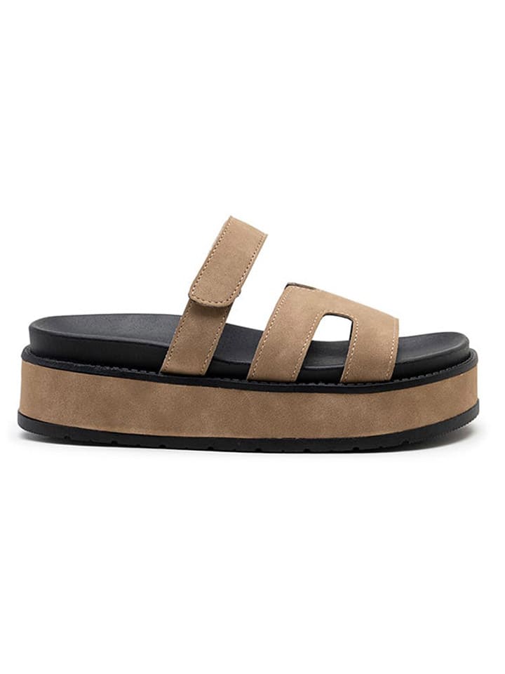 Foreverfolie Pantoletten in Beige günstig kaufen