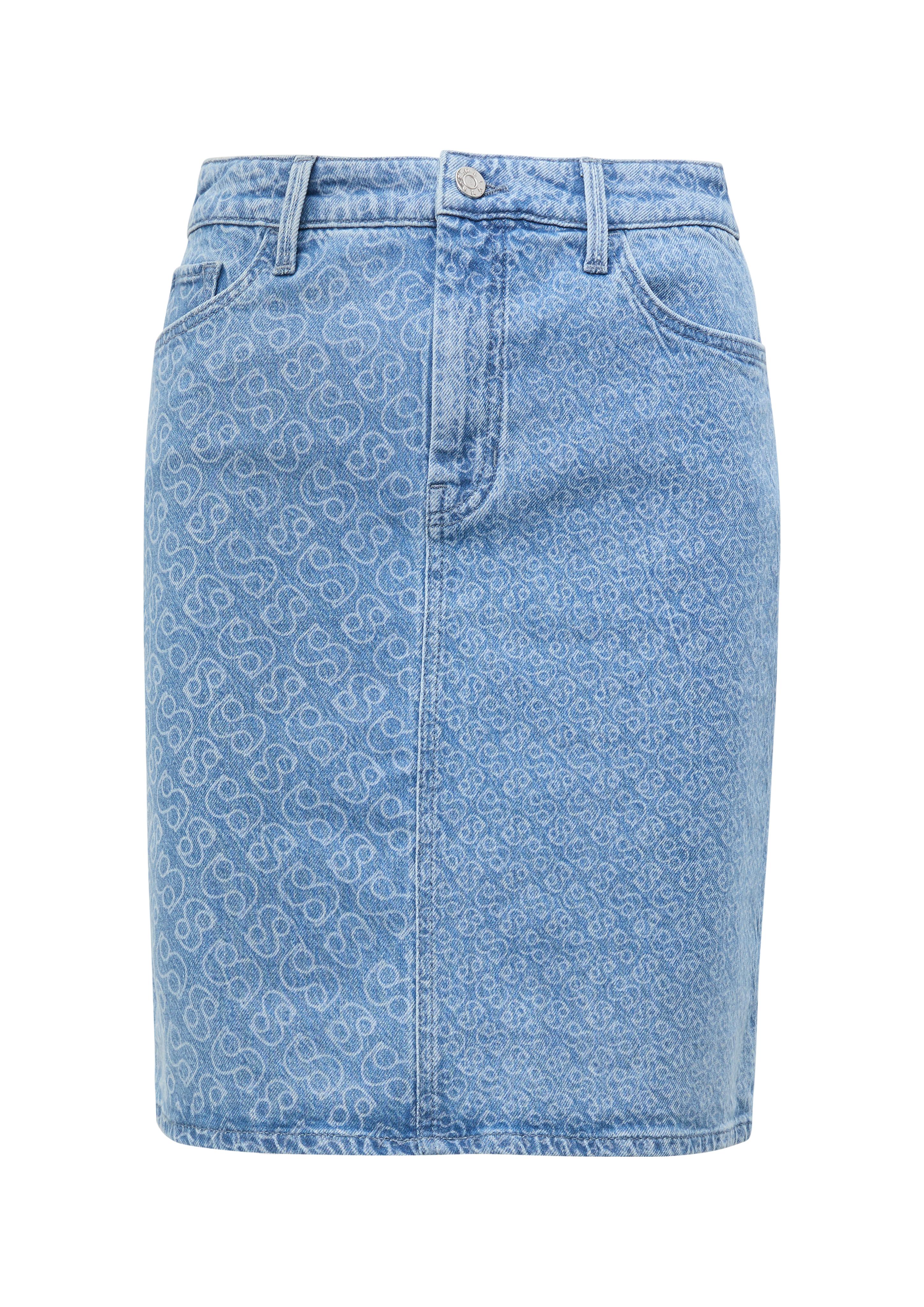 360° Denim / Jeansrock mit Logo-Muster  2135817-53Z4