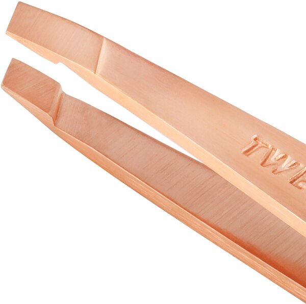 Tweezerman Mini Slant Tweezer - Schräge Mini Pinzette, Rose Gold Pinzette