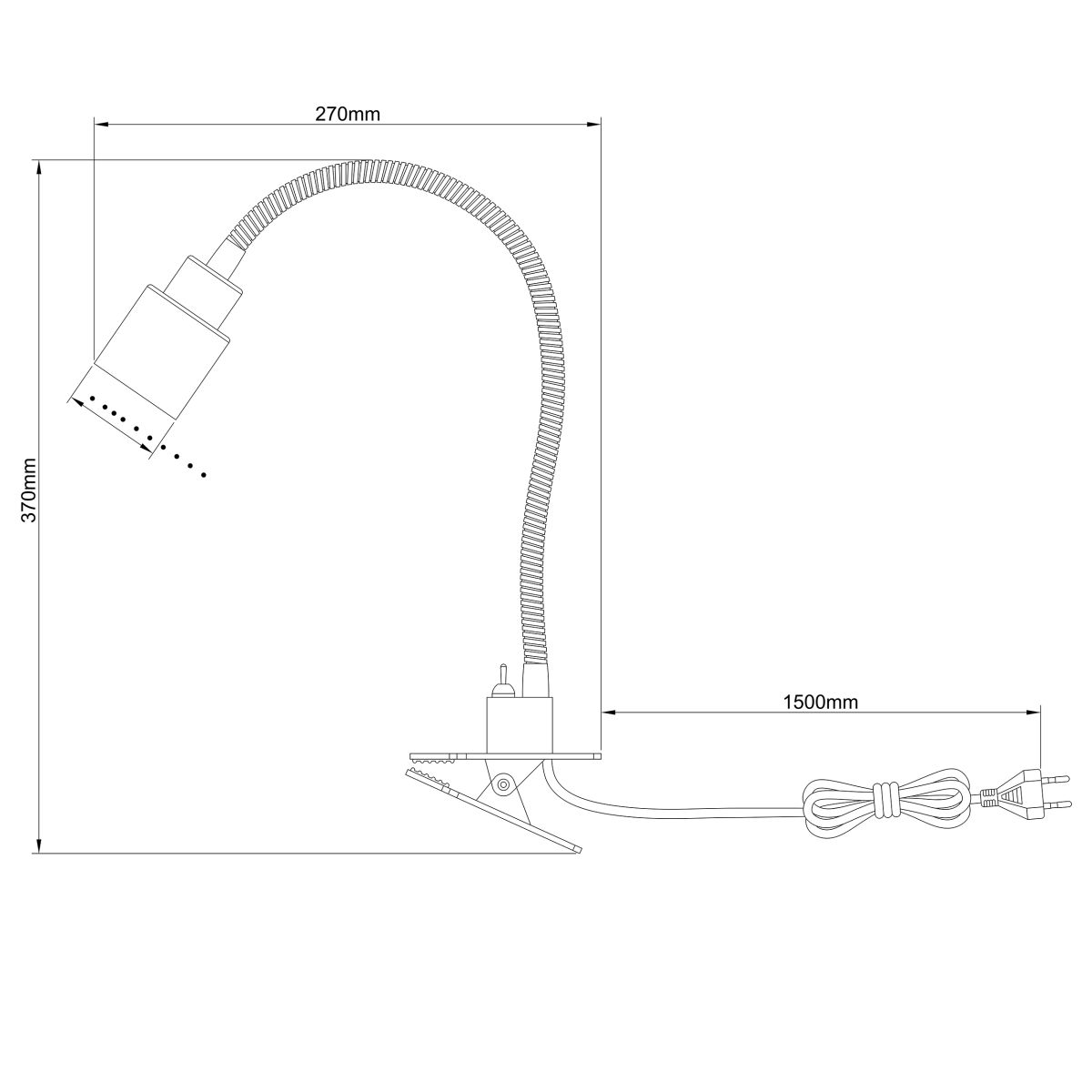 Brilliant 1-flg LED Klemmleuchte Andres Schwarz