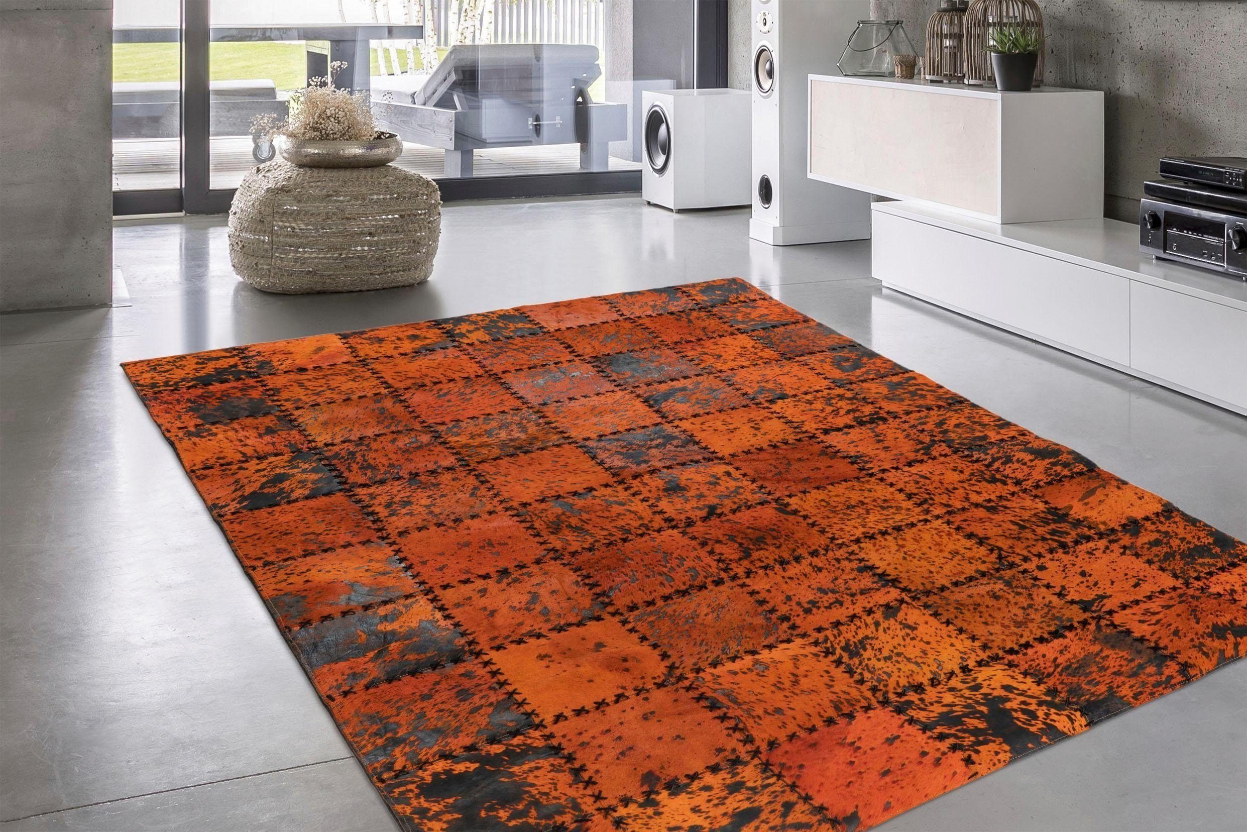 Fellteppich Rankel 205, calo-deluxe, rechteckig, Höhe: 5 mm, echtes Rinderfell, Wohnzimmer