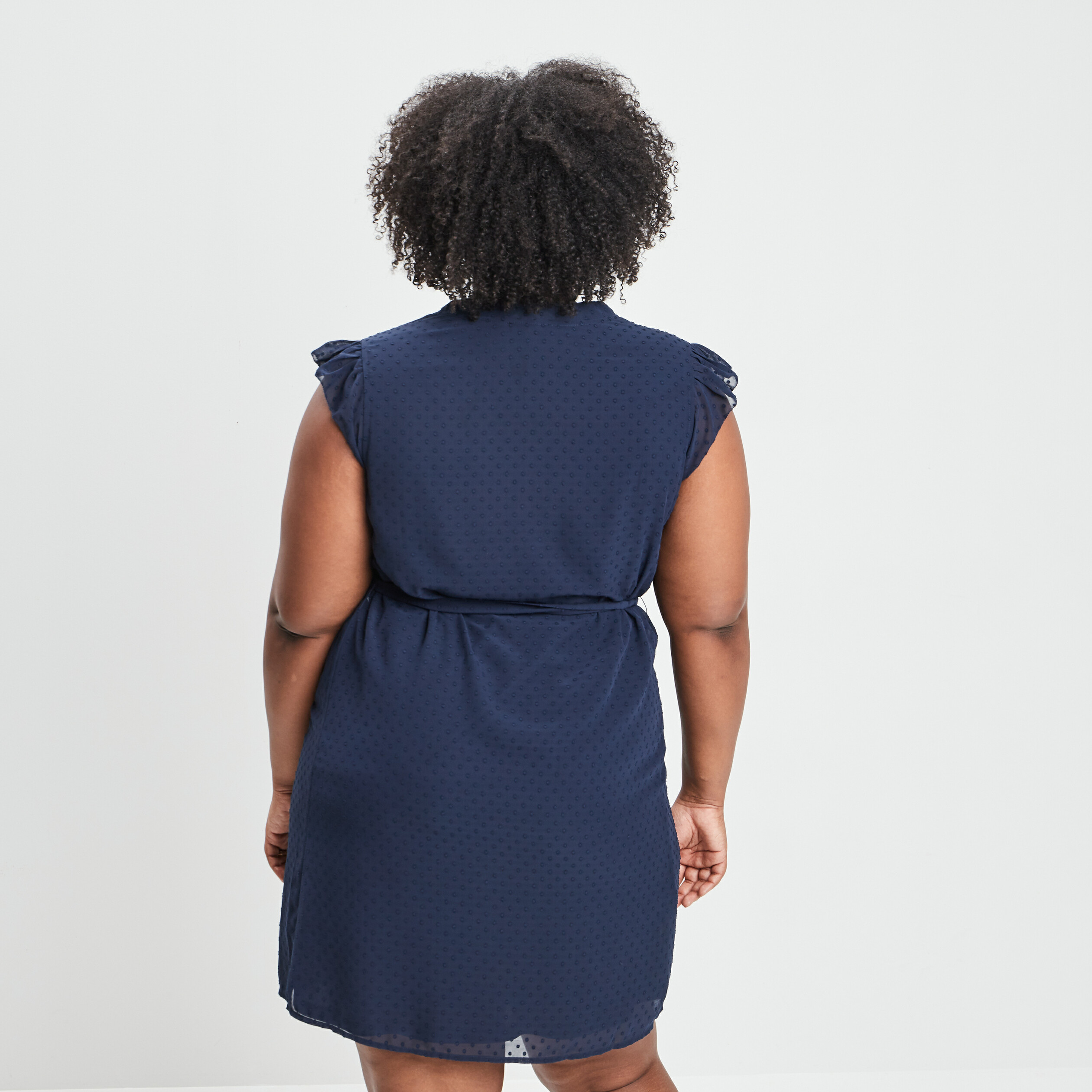 Robe droite sans manches bleu marine femme grande taille | La Halle