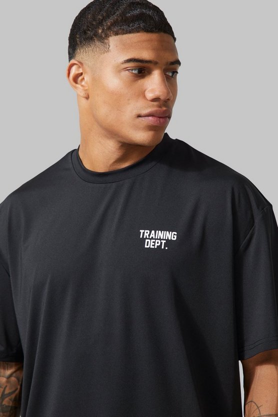 Oversize T-Shirt mit Man Active Training Dept Print