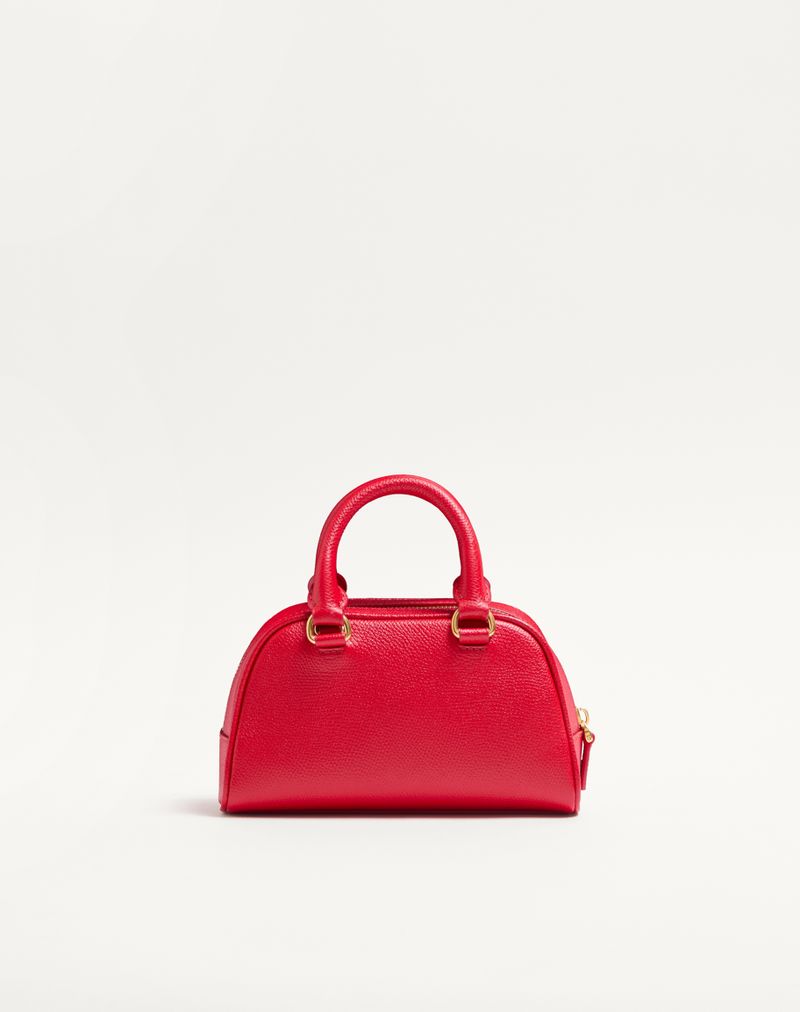 Bolsa tipo mochila Mini VLogo Signature em couro de bezerro granulado