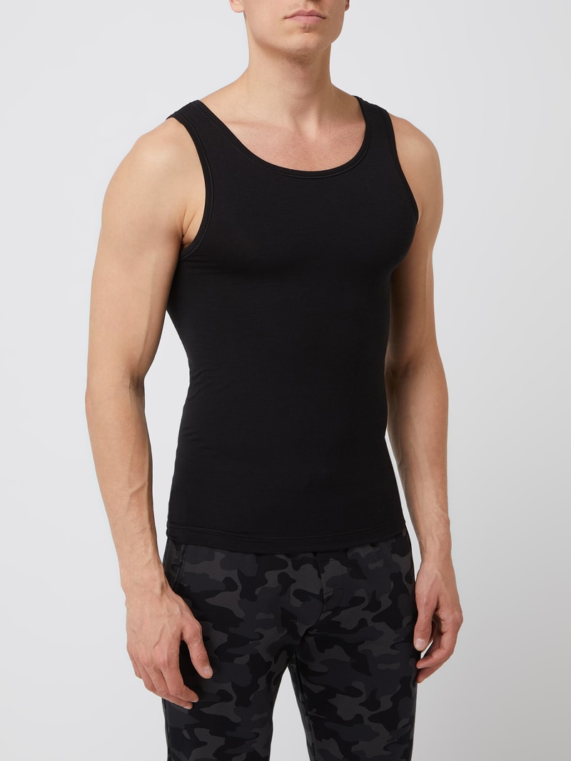 Personal Fit Tanktop mit Stretch-Anteil in schwarz