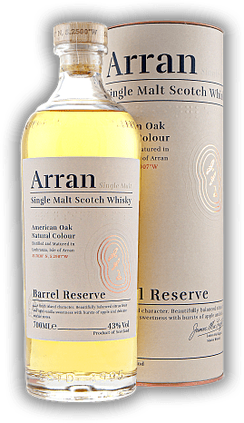 Arran Barrel Reserve Arran Barrel Reserve Ein frischer, lebhafter und klassischer Single Malt Whisky. 0,7	 Liter - Vol 43%