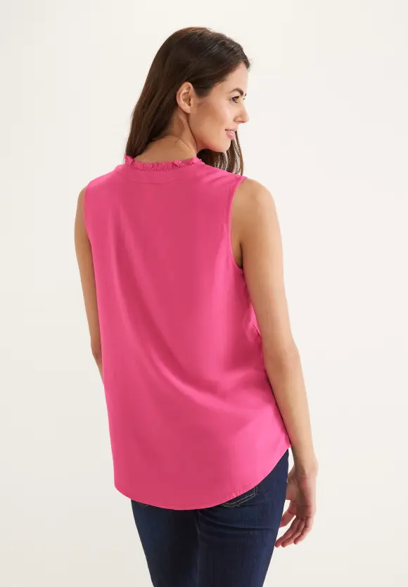 Street One Ärmellose Bluse mit Rüschen