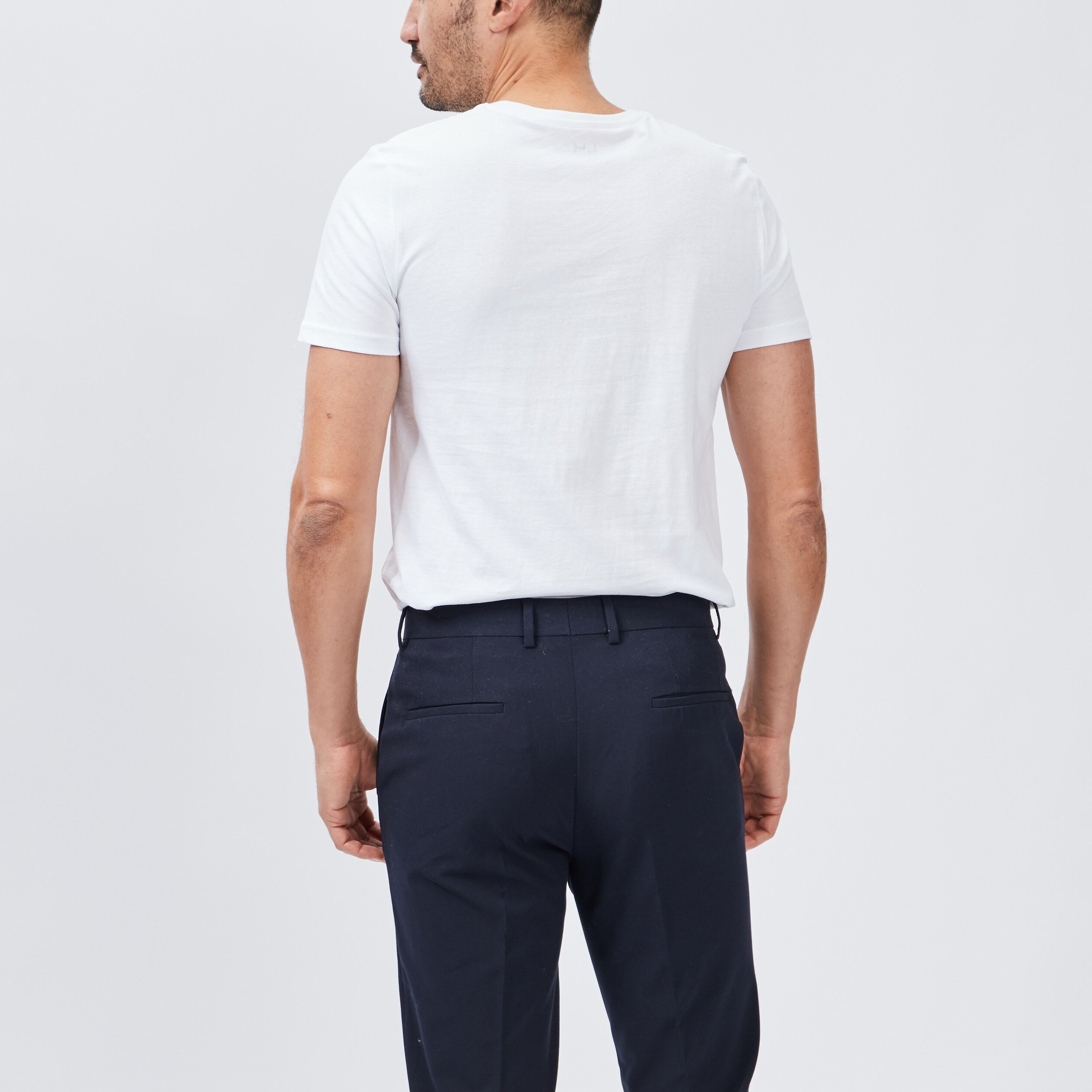 T-shirt en coton manches courtes blanc homme | La Halle