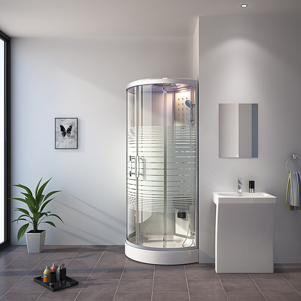 Home Deluxe Duschkabine WHITE PEARL - ca. 100 x 100 cm