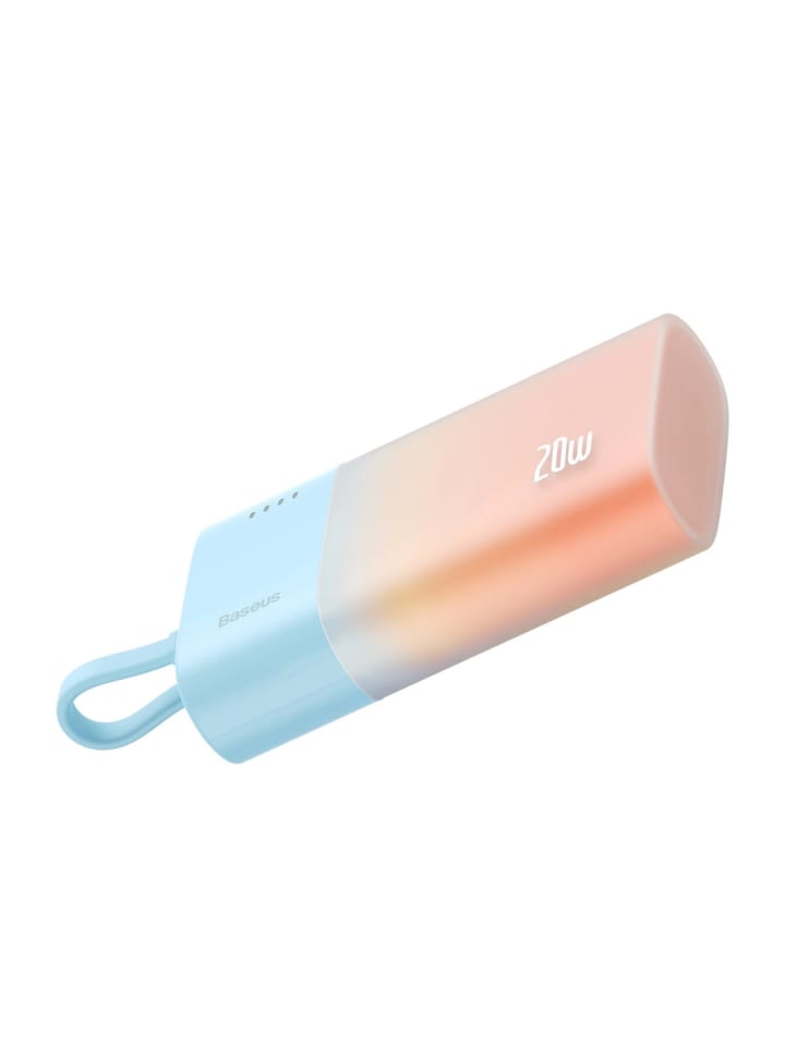 Baseus Powerbankintegriertem iPhone-Kabel 5200mAh 20W   USB-C in Blau/Orange günstig kaufen onesize