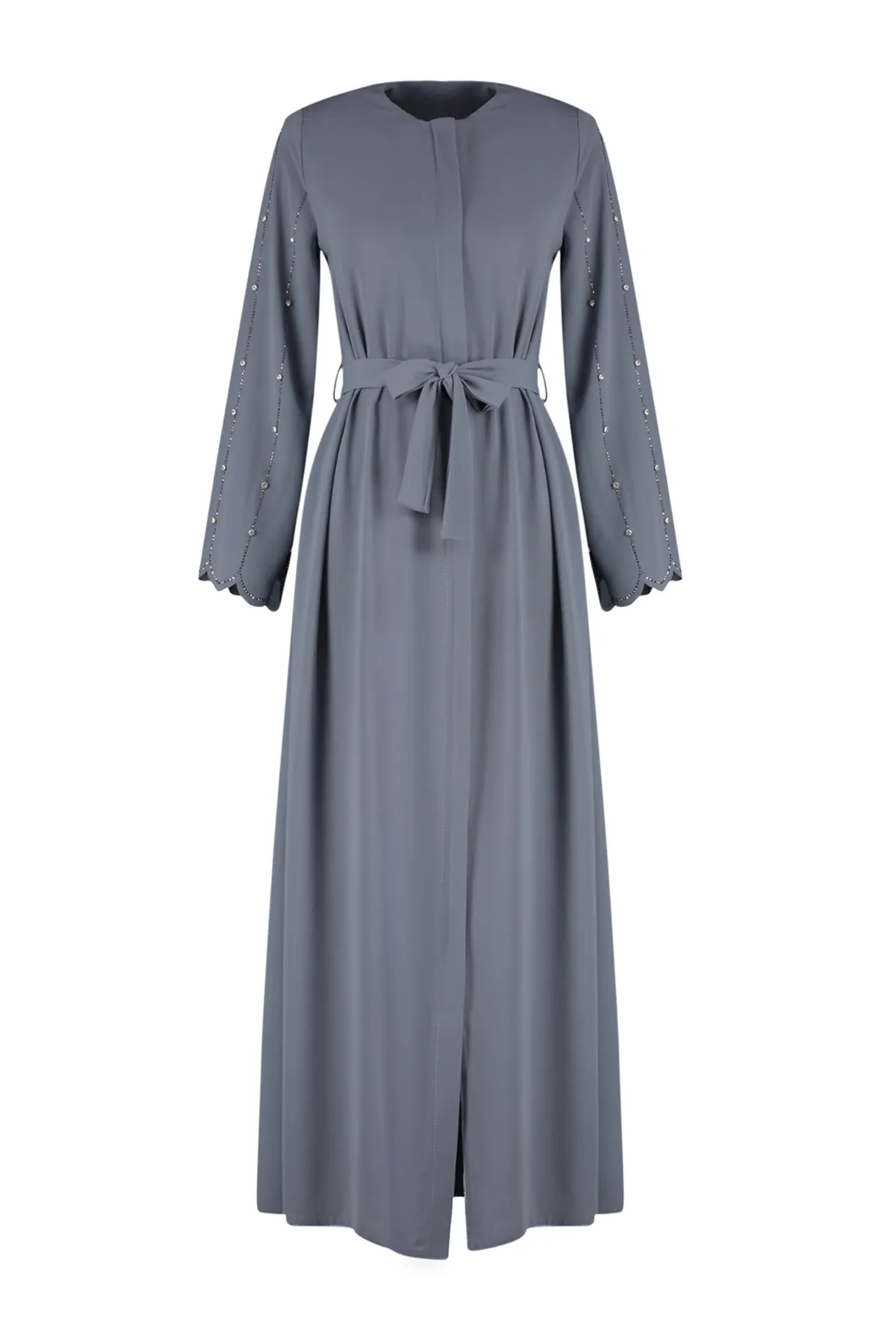 Trendyol Modest  Graues Stein-Accessoire, gewebte Kappe & Ferace & Abaya TCTSS24KF00019
