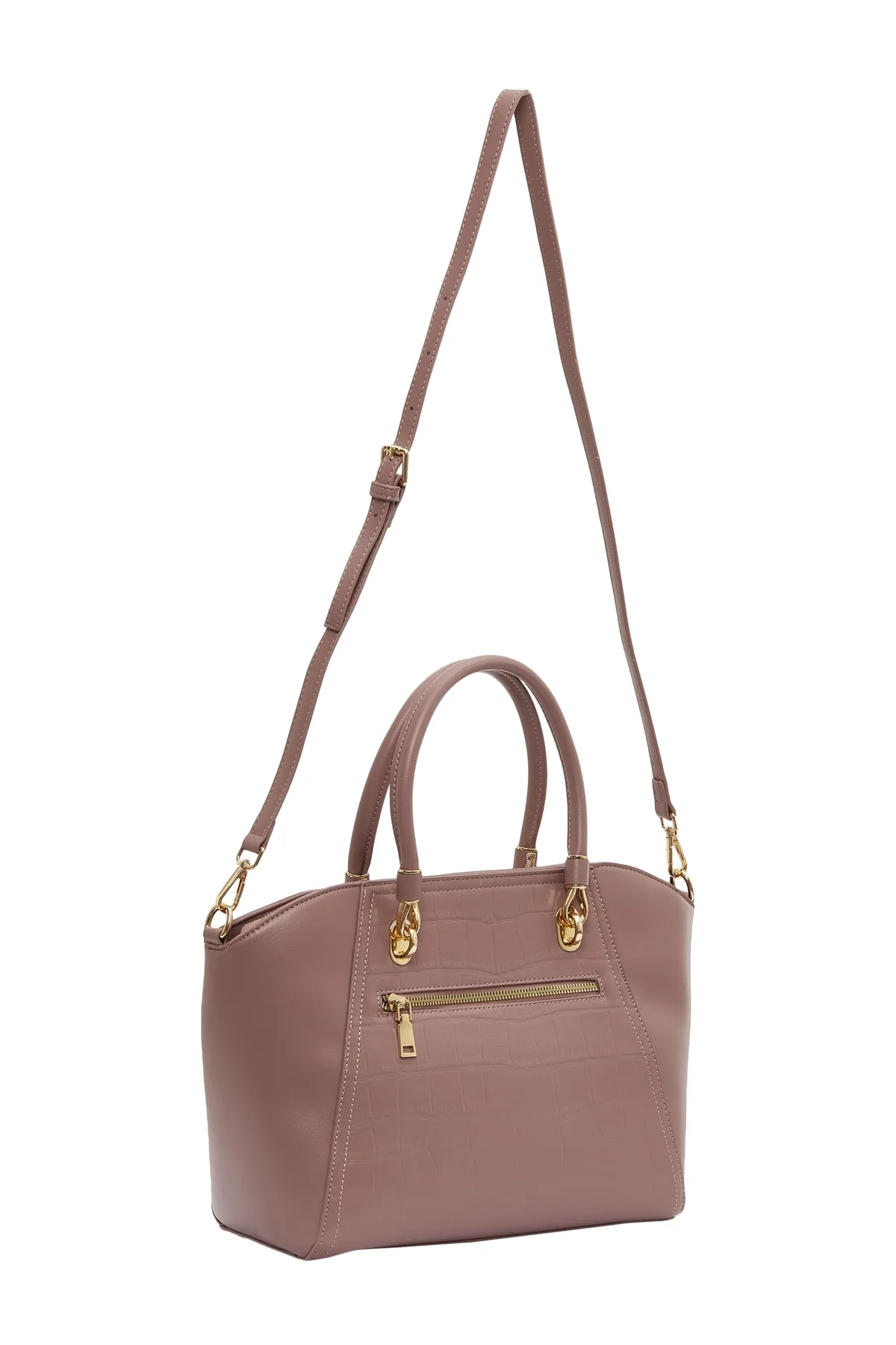 USHA  Handtasche - Rosa - Unifarben