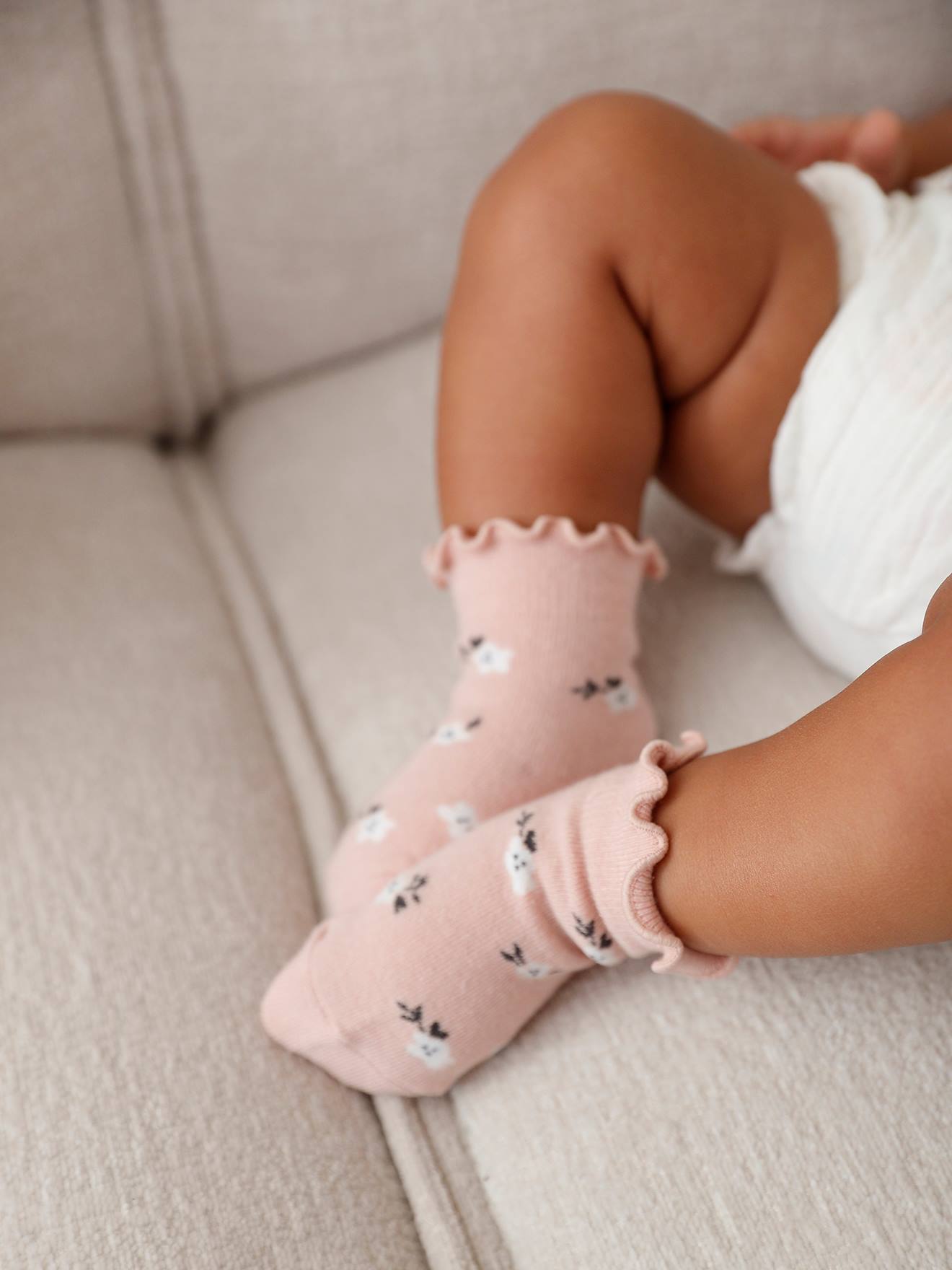 Vertbaudet 3er-Pack Mädchen Baby Socken Oeko-Tex - pudrig rosa