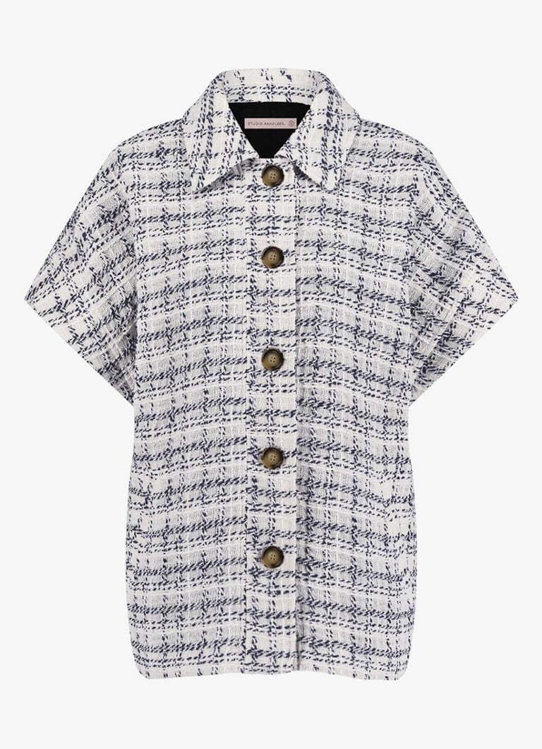 Blouse oversize Norah de Studio Anneloes, aspect tweed